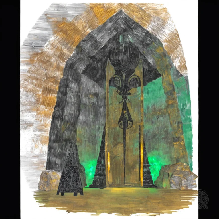 Monumental Living-stone And Obsidian Anubis Resonator Sentin...