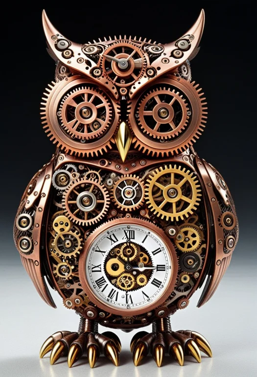 Gearstyle, A Grumpy Owl Shaped Like An Alarm Clock Refusing...