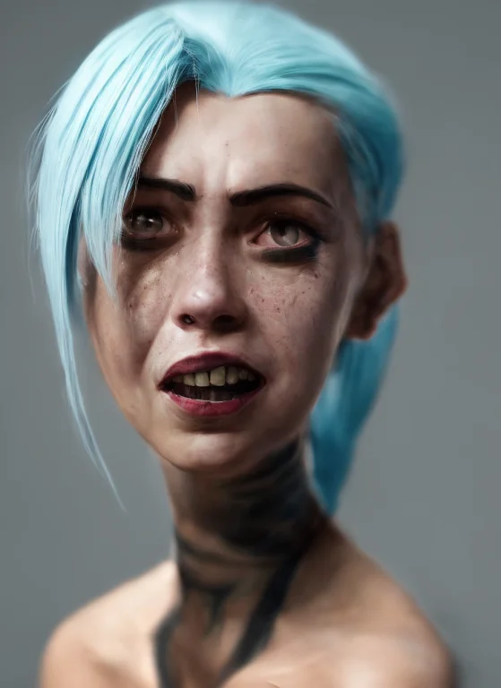 Portrait Of Sks Jinx, Epic, Photo, Studio Lighting, Hard Lig...