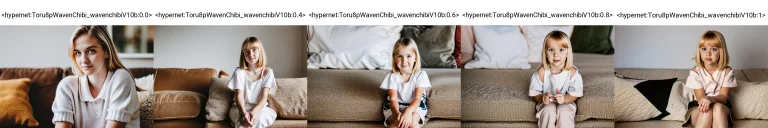 Old Color Photo Of Blonde Chibi Girl Sitting On Sofa Indoors...