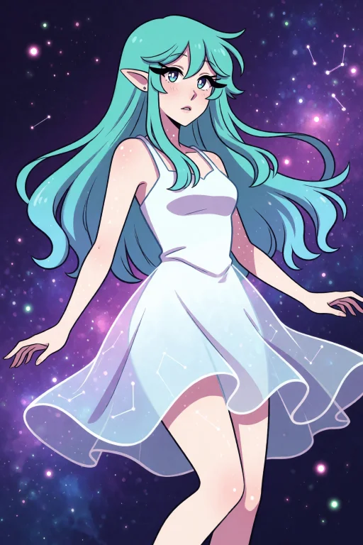 Highres, Absurdres,pookiesenpai A Woman With Long, Vibrant T...
