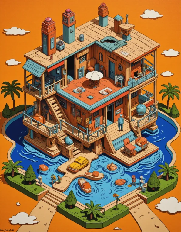 Isometric Style, Sketchup, Controllable Painting1.3 Of Graph...