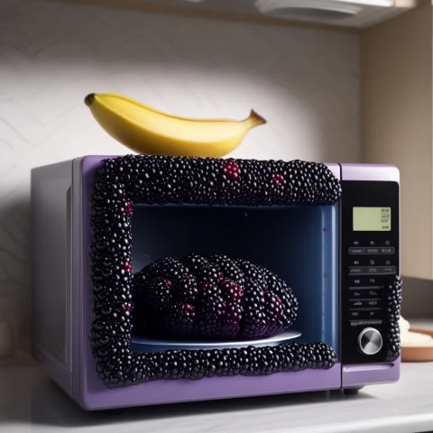 All In The Microwave,berry Banana,half Of The Banana Is Made... — SDXL AI Prompt: (all in the microwave)),berry banana,((Half of the banana is made of Blackberry)...
