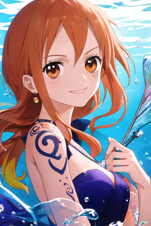Mksks , Nami, Very Detailed Background1.0, Highly Detailed B...