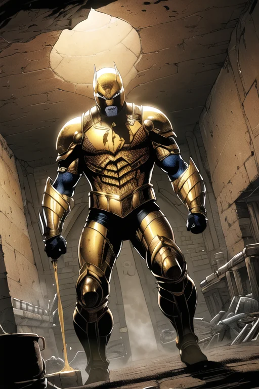 Best Quality, 1 Man, Dark Futuristic Armor, Brooding, Underg...