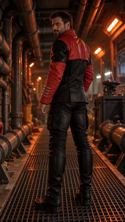 Pcmkrml Man, Full Length From Behind, Looking Back Over His...