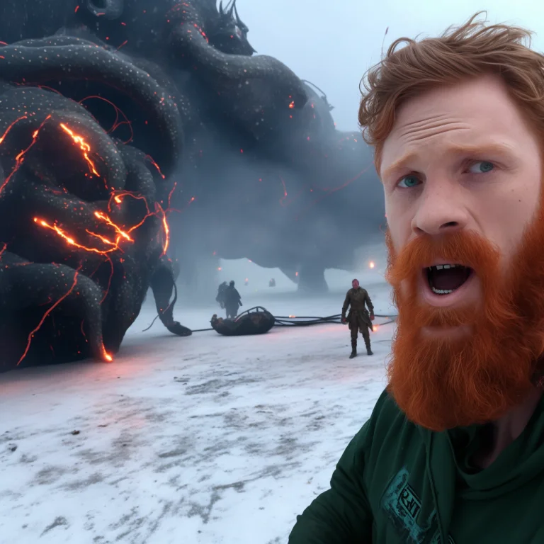 Wide-shot Kristoferhivju1 Fighting The Monster Tentaclebeast...