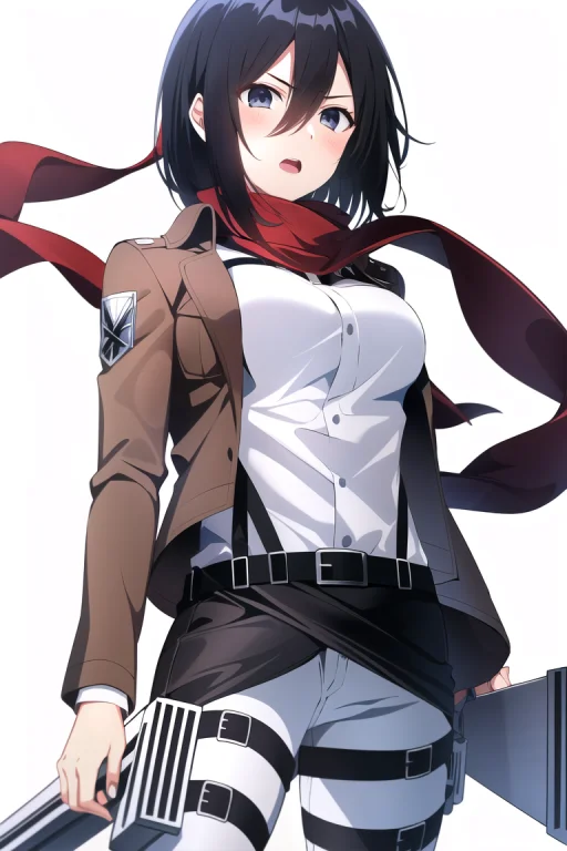Mikasa Ackerman, Shingeki No Kyojin, 1girl, Bangs, Belt, Bel...