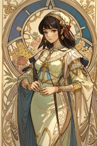 1girl, Lorazygocactus0.8, Art Nouveau Art Designed By Alphon... — Stable Diffusion AI Prompt: 1girl, , (art nouveau art designed by Alphonse Mucha:0.7) , portrait art, Parent...