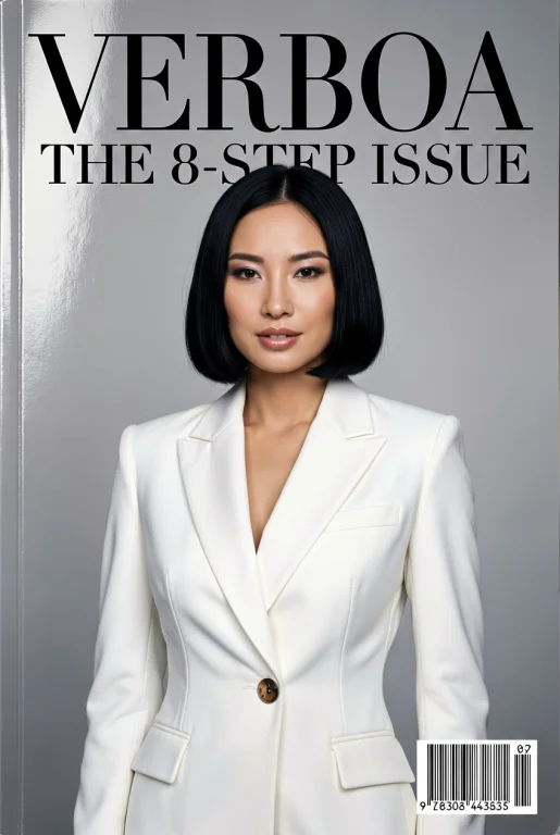 A Glossy Fashion Magazine Cover Titled Verboa In Large Serif...