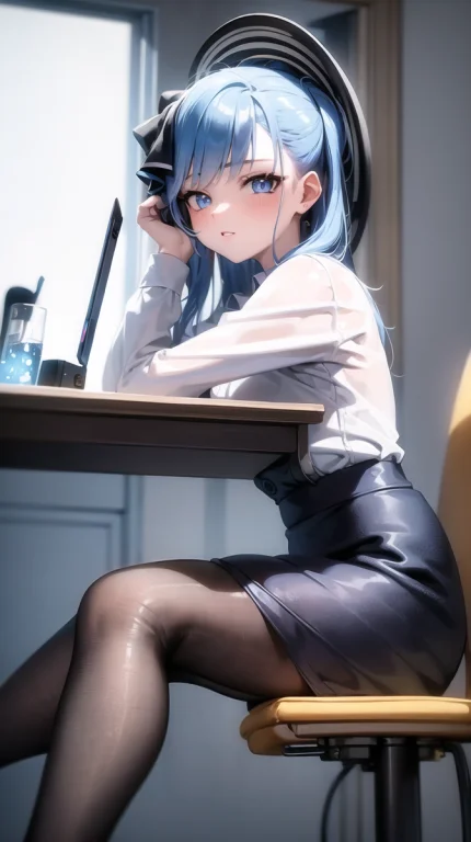 Masterpiece,best Quality,detailed,1girl,blue Hair, Blue Glow...