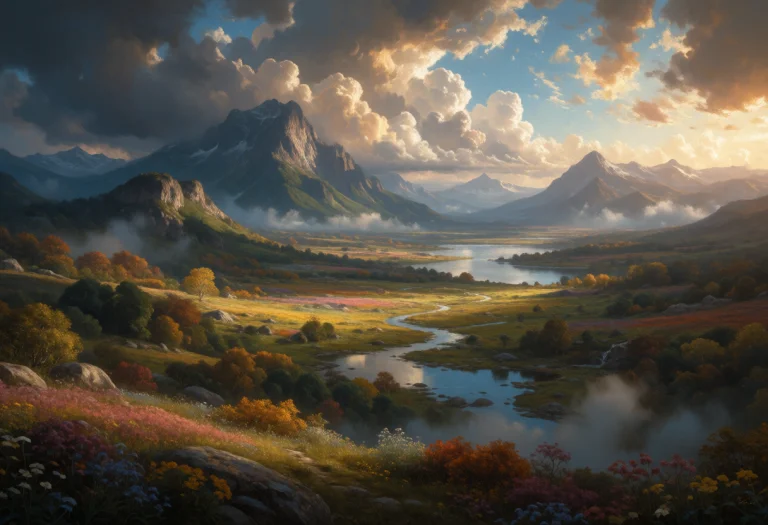 Epic Landscape1.2, Cinematic, Majestic, Dramatic Lighting, W...