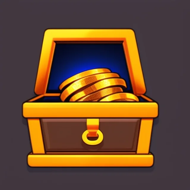 Masterpiece, Wooden Chest With Golden Coins, Darkbackground,...