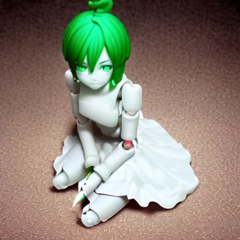From Above, Plasticmodel1.3 1girl With Spiked Black Hair, Gr... — Stable Diffusion AI Prompt: from above, (plasticmodel:1.3) 1girl with spiked black hair, green eyes, kneelin...