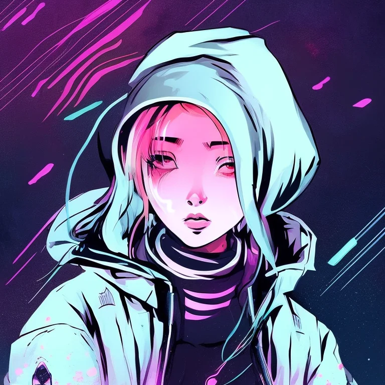 Inkpunk7682, Detailed Portrait Neon Spacesuit Girl, Cyberpun...