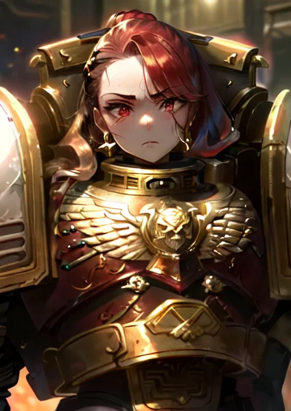 1girl, Beautiful Face, Space Marine, Wh40k, Warhammer 40k, C...