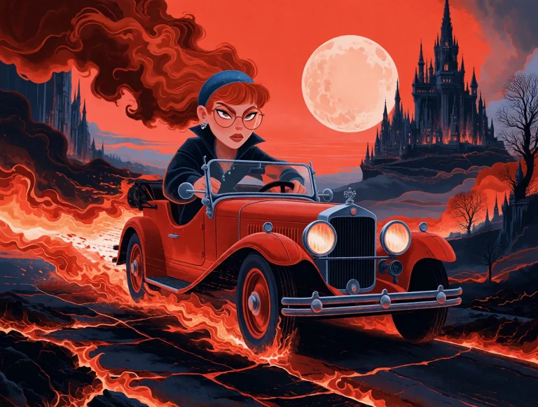 Wh1m5ystyle Illustration. A Full-sized, A Vivid, Stylized Il...