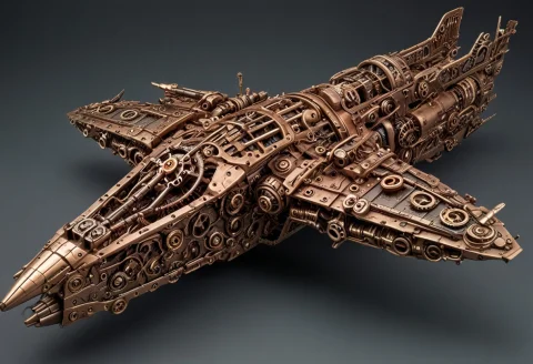 Spaceship Constructed Entirely From Interlocking Gears And C... — SDXL AI Prompt: spaceship constructed entirely from interlocking gears and cogs, toothed cogs fo...
