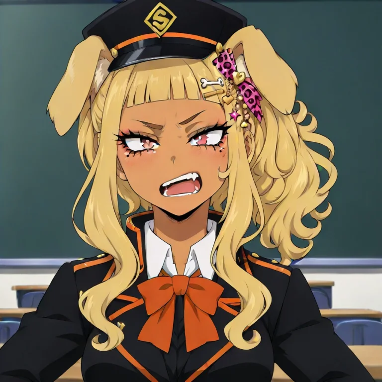 Kaguya, 1girl, Dark Tan Skin, Blonde Dyed Hair With Visible...