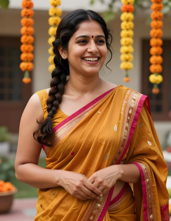 Ultra-realistic Joyful Normal Photograph Of An Adult Punjabi...