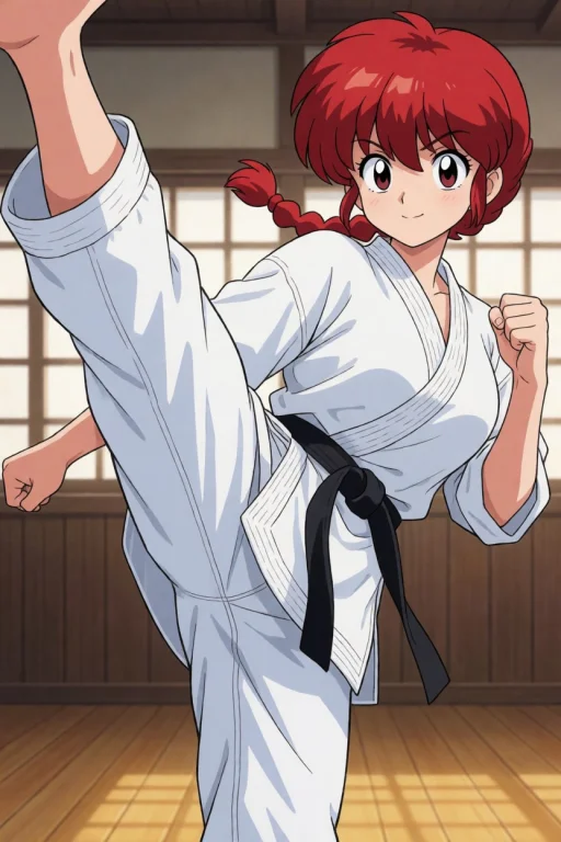 A Digital Anime Picture Of Ranma-chan, She Is A Beautiful Wo...
