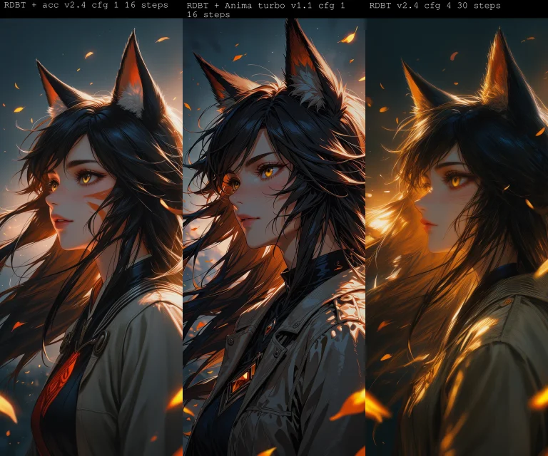 Close-up, Three-quarter Portrait Of A Fox Girl, Looking To T...