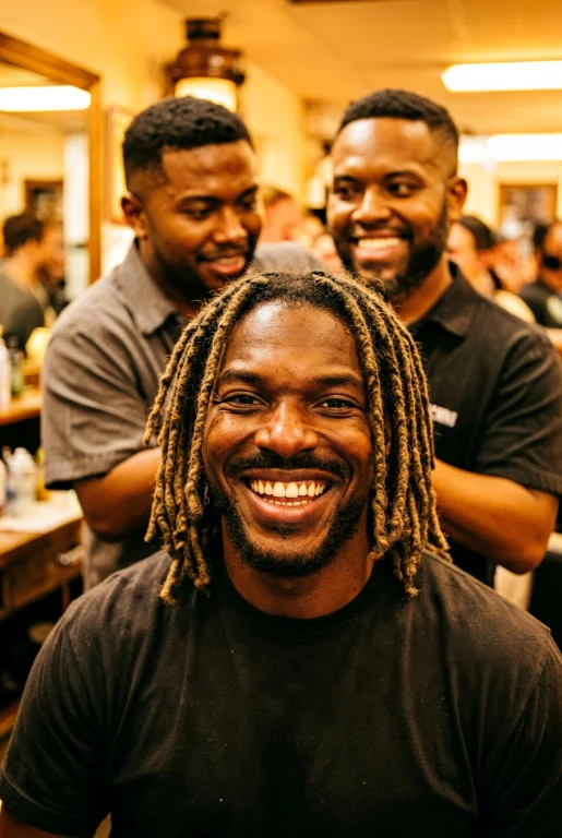 Candid Photo Of A 27 Year Old Black Man With Shoulder Length...