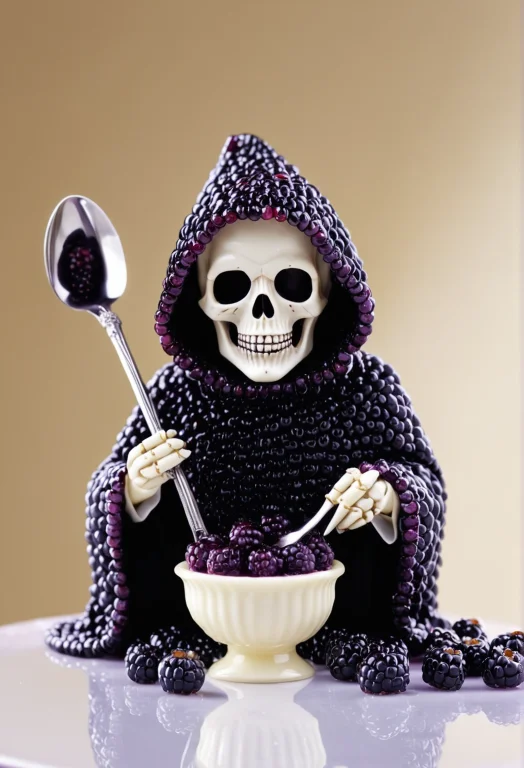Blackberryworld, A Cute Tiny Grim Reaper Whose Hooded Body I...