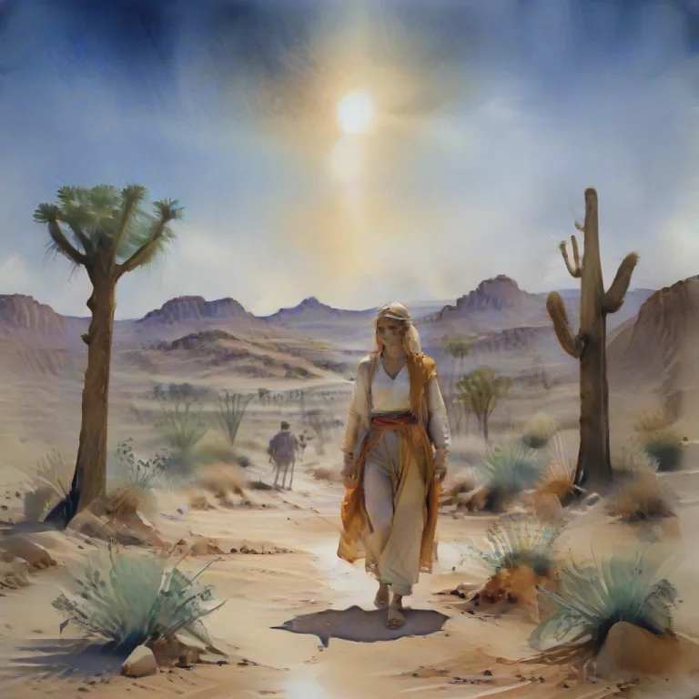 Chahamanstylewatercolor,a Desert Scene