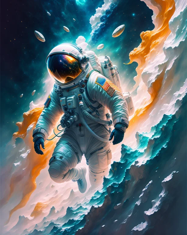 Astronaut, Climbing The Asteroid, Character Render, Ultra Hi...