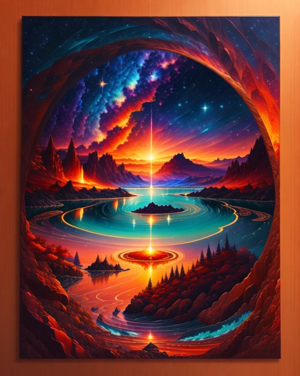 A Beautiful Earth Filled With Water And Lava, Intricate, Mas...