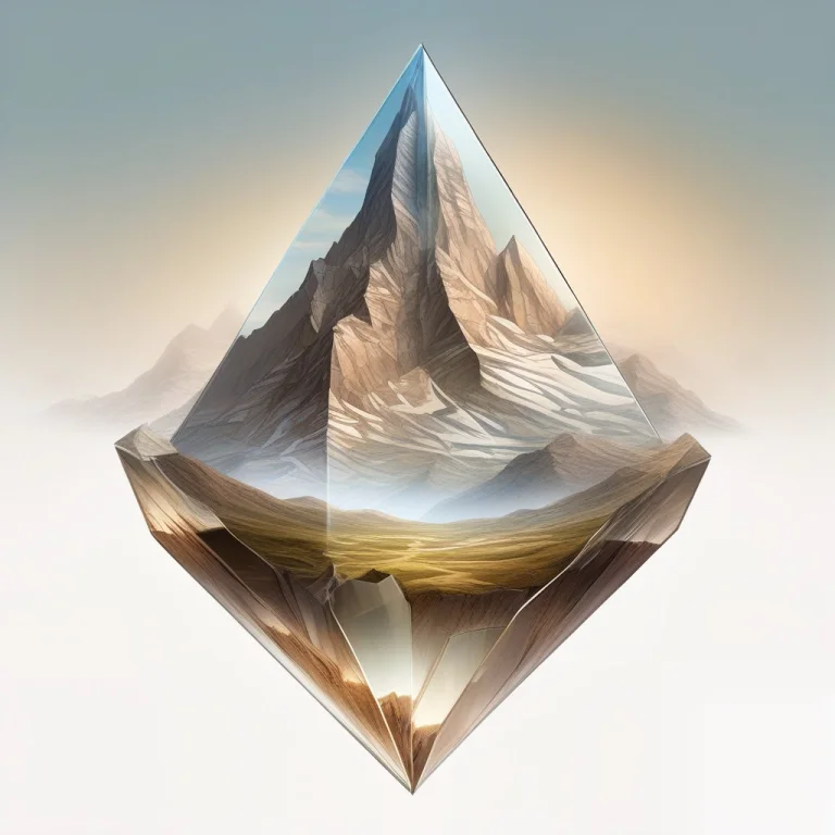 Best Quality, Highly Detailed, A Mountain Reflected In A Flo...