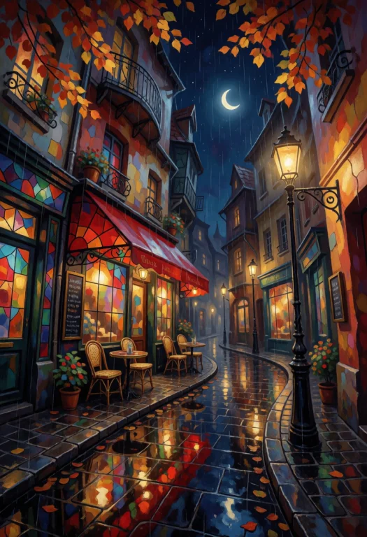 Stylized Digital Painting, Whimsical Impressionism With Stai...