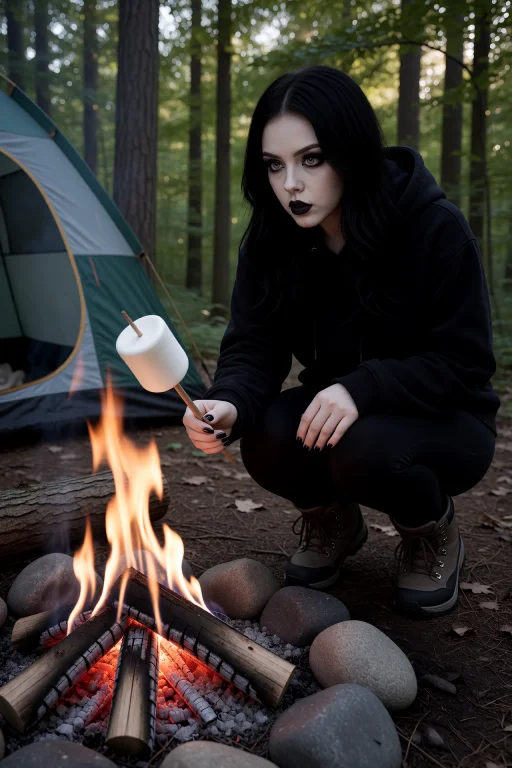 Marawhitlock On A Weekend Camping Trip Wearing A Black Hoodi...