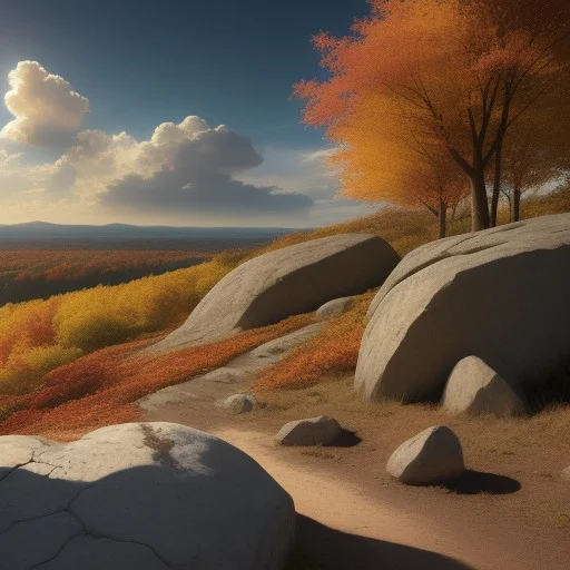 , Autumn, Sun, Land, Dirt, Rock, Cloud,