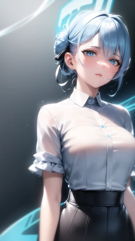 Masterpiece,best Quality,detailed,1girl, Light Blue And Blue...