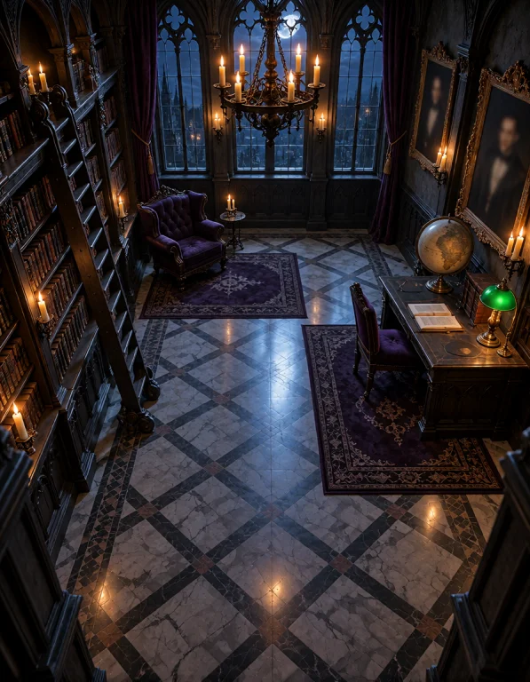 G0th1c M4ns10n, Photorealistic View Of The Exact Same Establ...