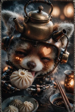 A Hyper-realistic, Cinematic Close-up Shot Of An Extremely A... — Stable Diffusion AI Prompt: A hyper-realistic, cinematic close-up shot of an extremely adorable robot shaped...