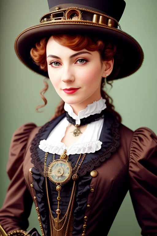 Close Up, Lady In The Hat, Victorian Era, Steampunk, Cinemat...