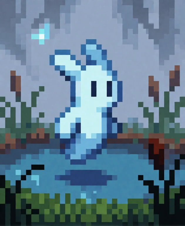 Clearspring Spirit, A Water Wisp Of The Scene, Shown Large A...