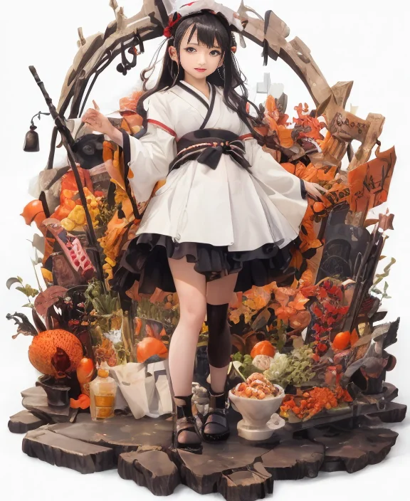 White Background1.5, Bottle Bottom0.9, 1 Girl, Mid Shot, Ful...