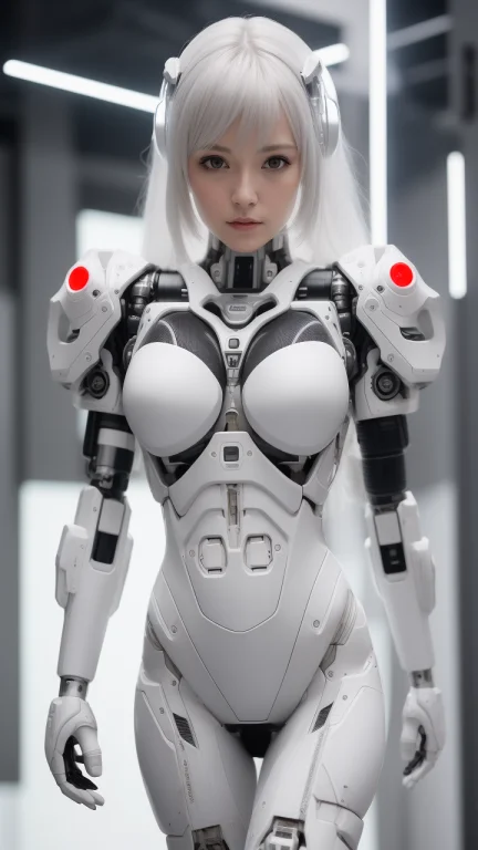 Woman, Cyborg Woman With A Visible Detailed Brain Muscles...