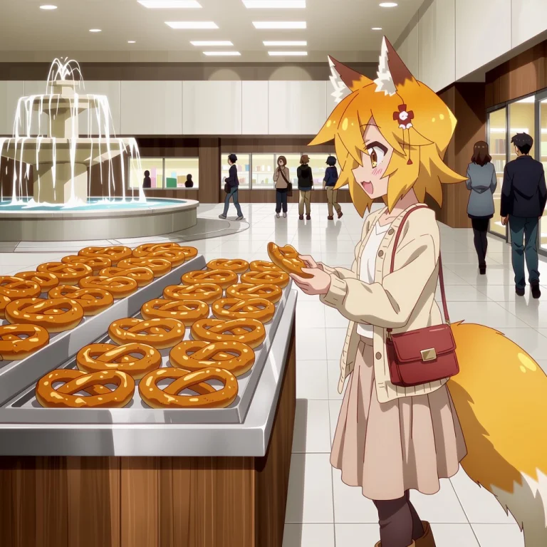 Senkosan In Anime Styled Image. Bright Modern Shopping Mall,...