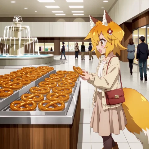 Senkosan In Anime Styled Image. Bright Modern Shopping Mall,... — Stable Diffusion AI Prompt: senko_san in anime styled image. Bright modern shopping mall, side view of senko...
