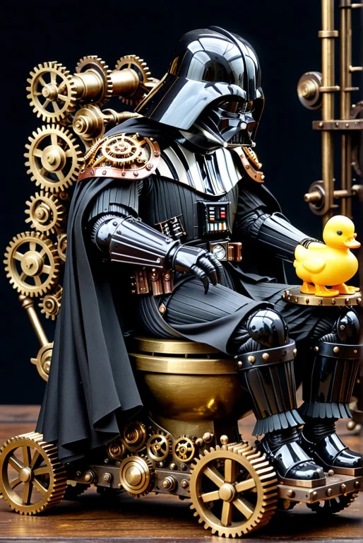 Masterpieces, Humorous Concept Art. Darth Vader Sitting On A...
