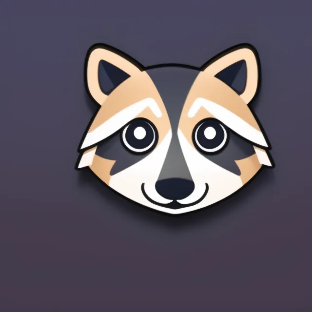 Masterpiece, Raccoon, Darkbackground, Very Detailed, Icon, C...