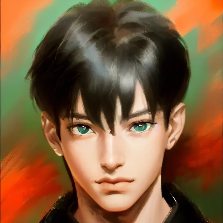 Masterpiece, 1boy, A Beautiful Painted Portrait Of A Cool Ma...