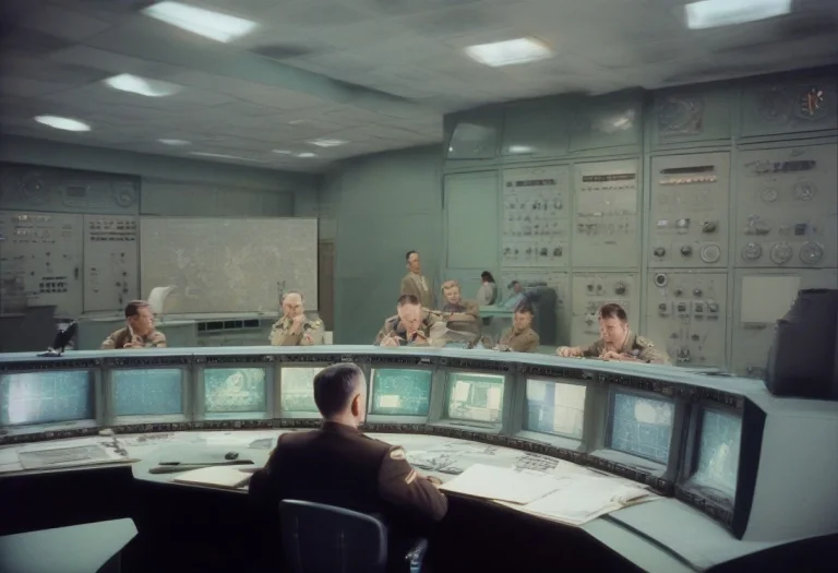 The Mission Control Room Of A Kazakhstan Space Exploration R...
