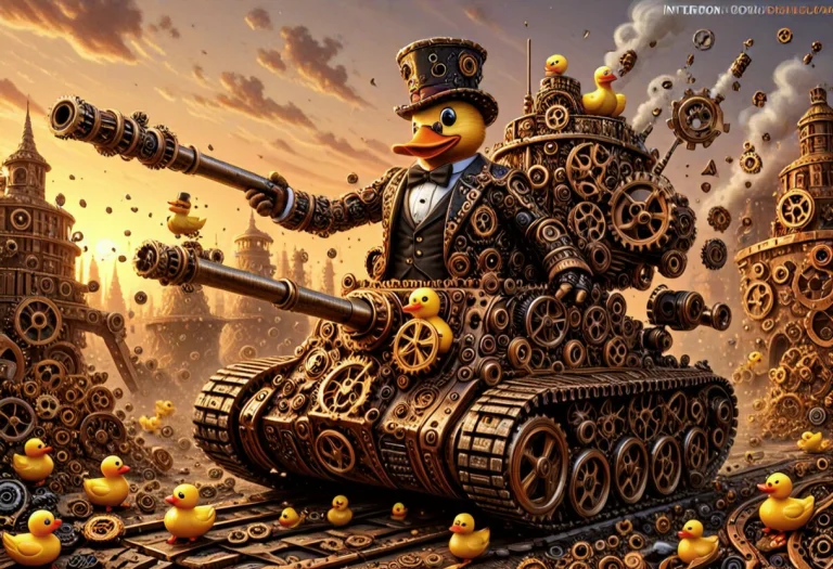 Lazypos, Anthropomorphic Duck, Top Hat, Formal Suit, Bow Tie...