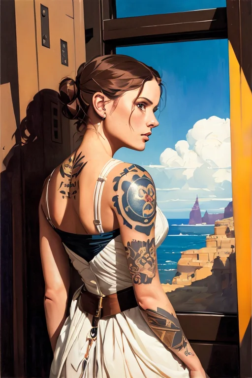 Felicity Jones As Jyn Erso In Sexy Space Gown Tattoos, On Th...